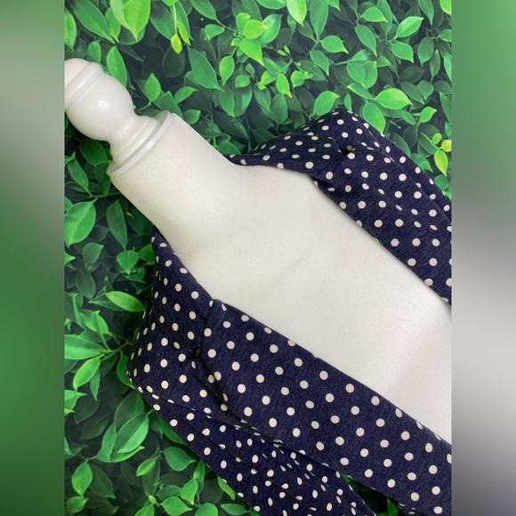 POLKA DOT PRINT COLLARED NAVY BLAZER • SIZE M • XHILARATION - Picture 5 of 5